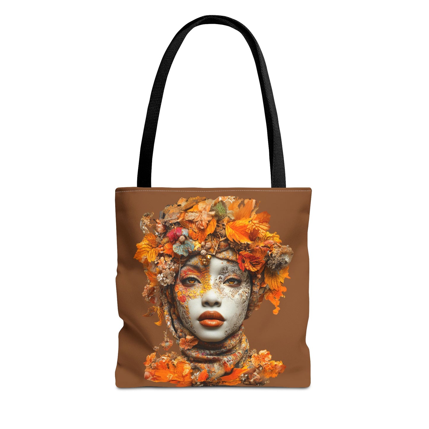 Aaliyah Fall-Themed Tote Bag (Light Brown)