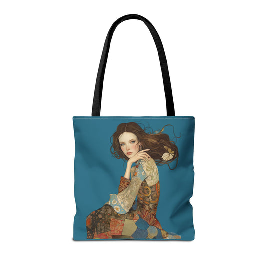 Just Jaclyn Tote (Teal Blue)