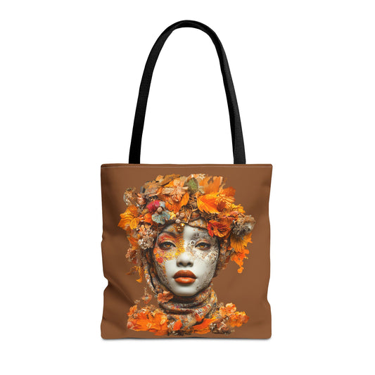 Aaliyah Fall-Themed Tote Bag (Light Brown)