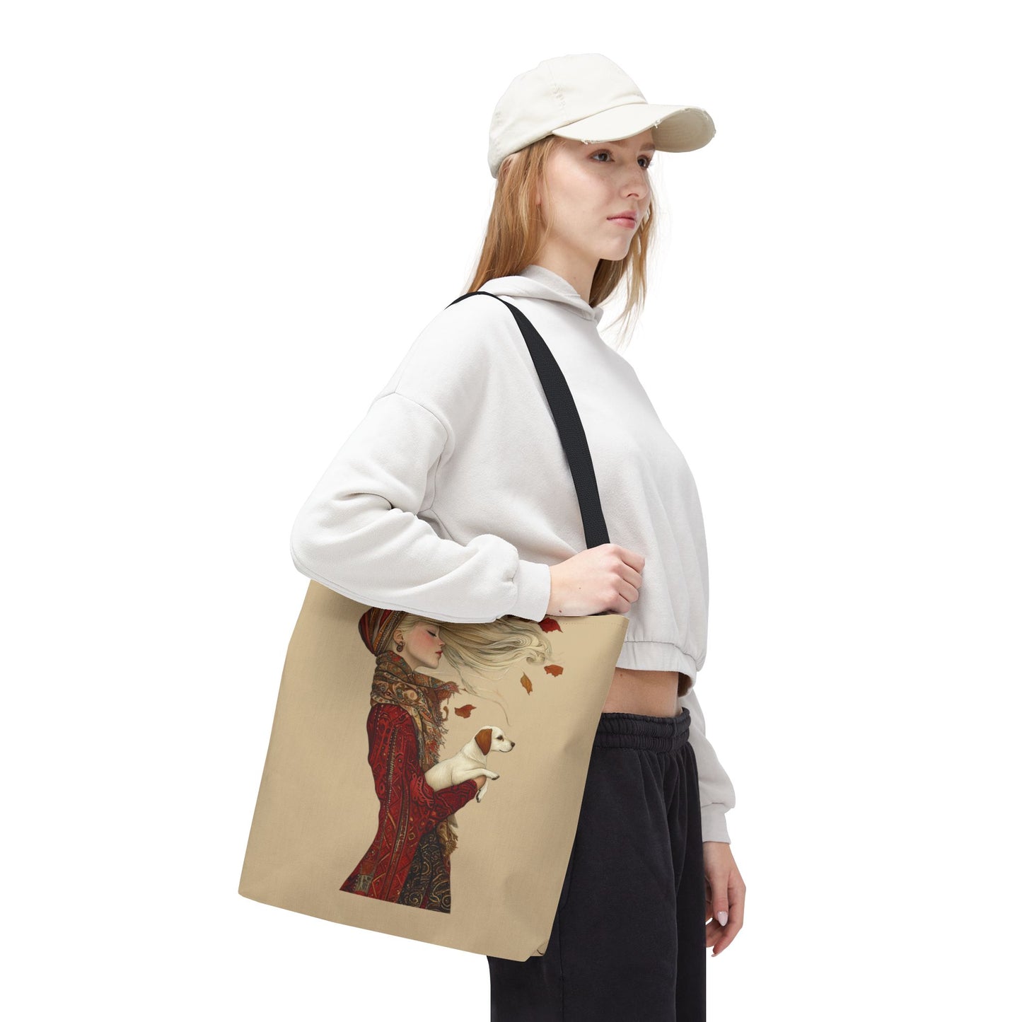 Amelia And Her Dog Tote (Khaki)