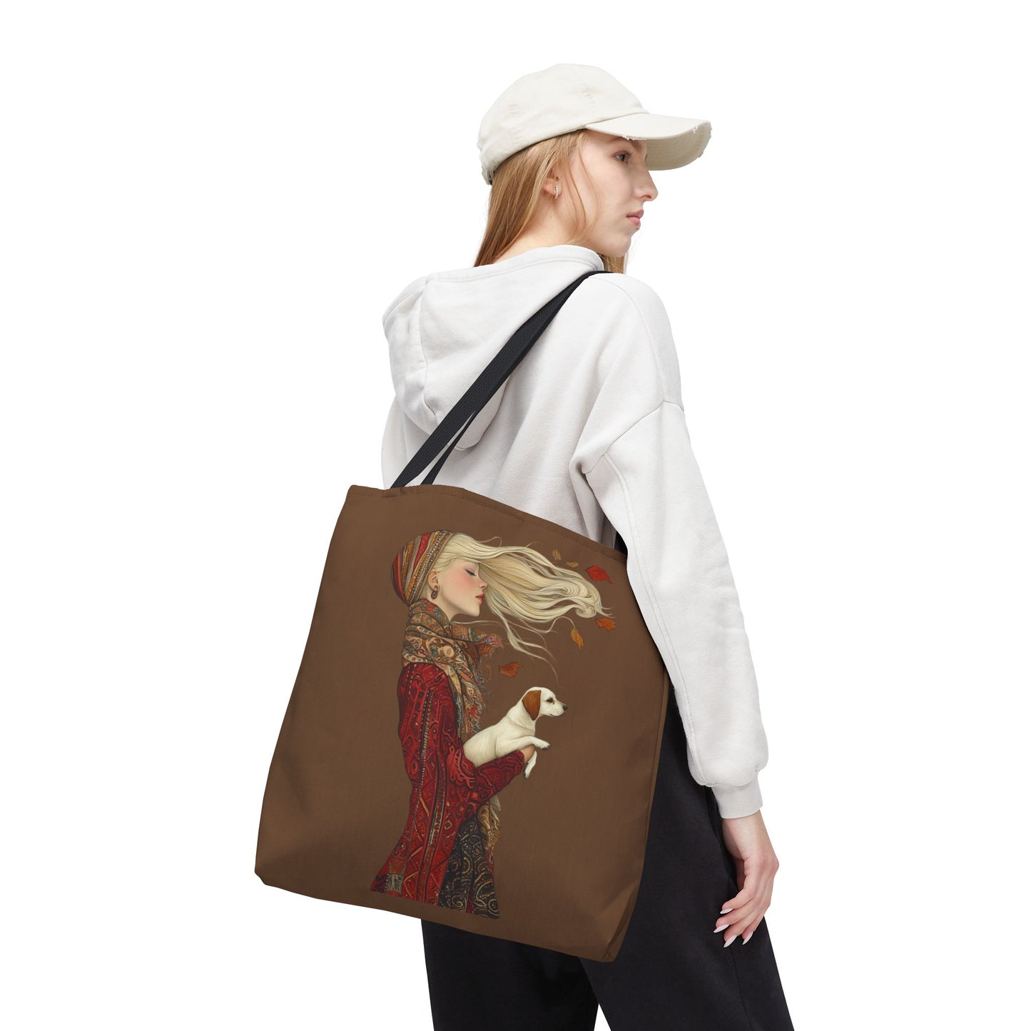 Amelia And Her Dog Tote (Coffee)