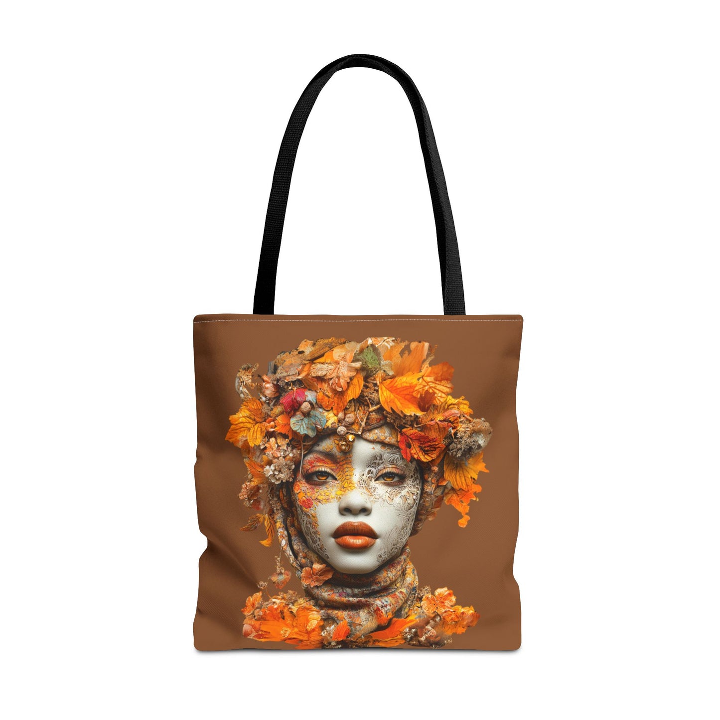 Aaliyah Fall-Themed Tote Bag (Light Brown)
