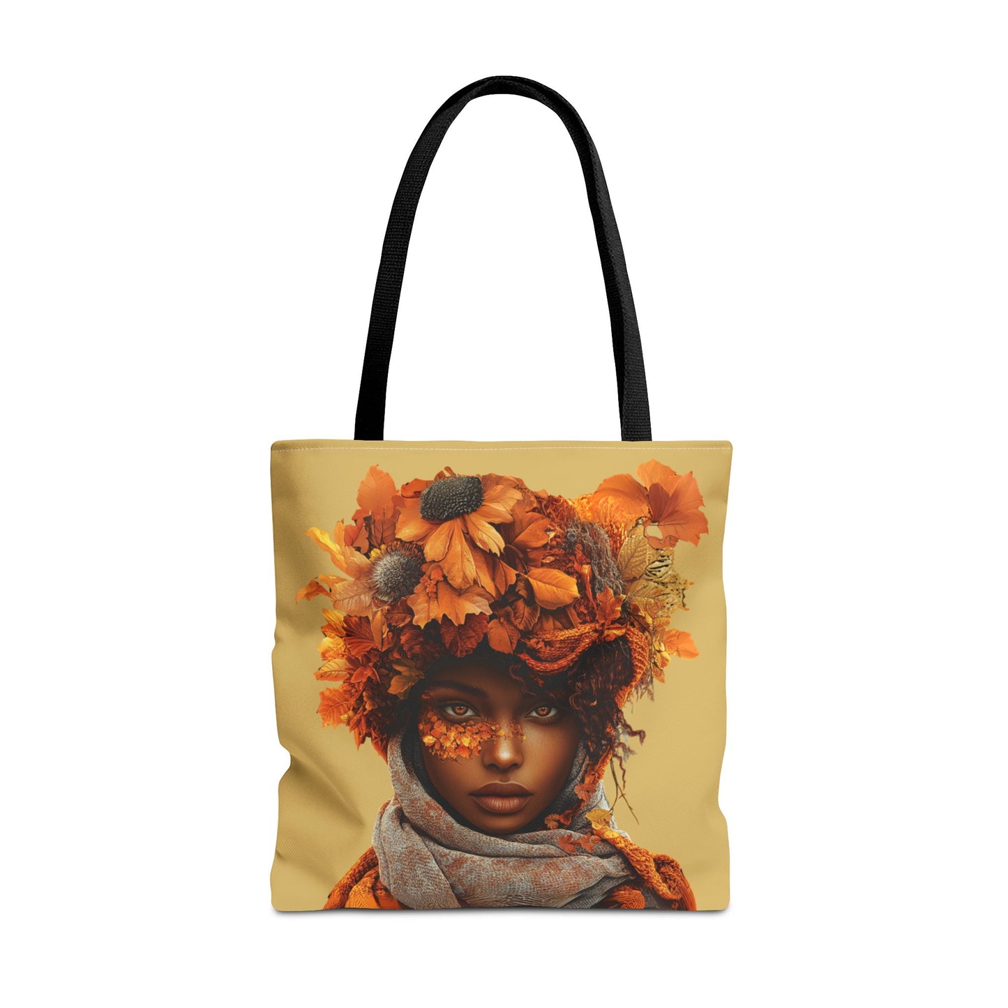 Makayla Fall-Themed Tote Bag (Mustard Yellow)