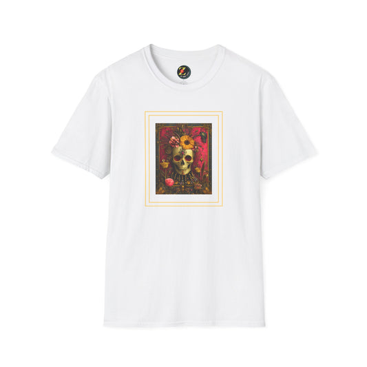 The Warrior Maiden Skull & Floral Halloween/Day of the Dead Artistic Tshirt