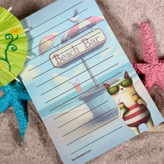 LOUIE AT THE BEACH BAR Notepad