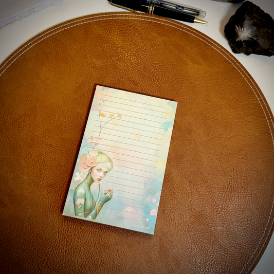 SKYLAR WITH FLOWERS Notepad (4x6)