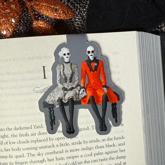 Zephyrine & Thorne Halloween Creepy Couple Magnetic Bookmark