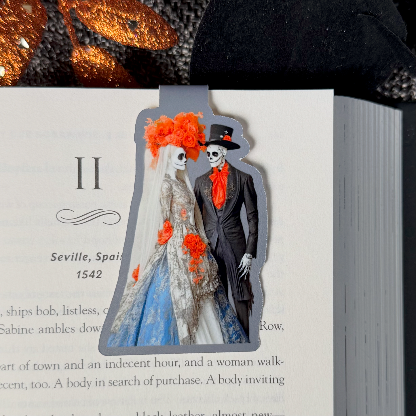 Azura & Octavius Halloween Creepy Couple Magnetic Bookmark