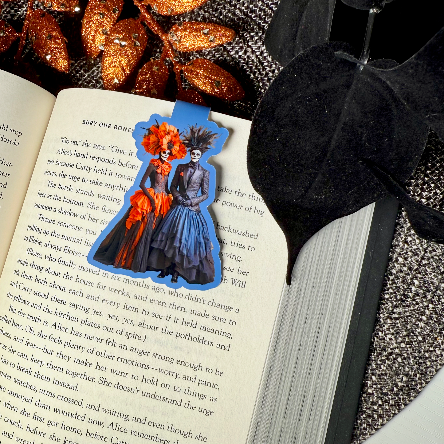 Morgana & Samael Halloween Creepy Couples Magnetic Bookmark