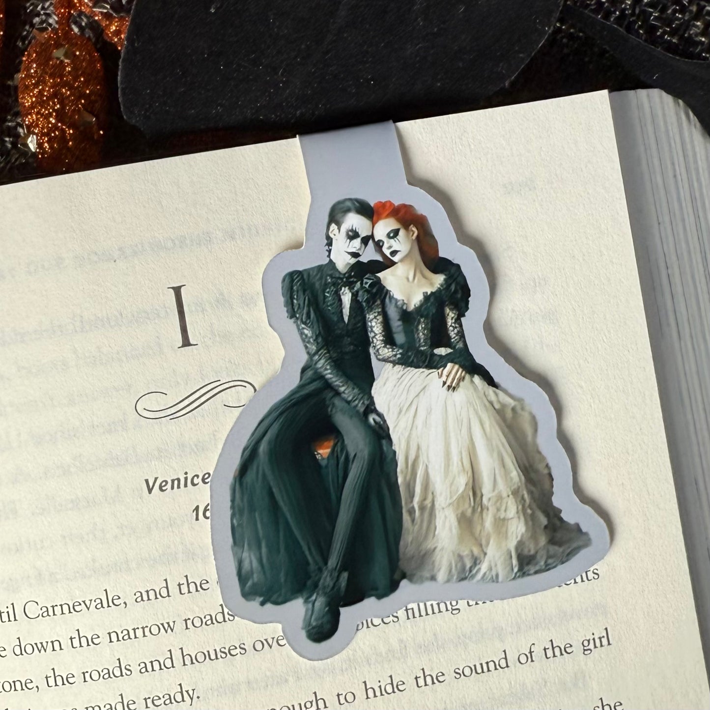 Rowena & Ambrose Halloween Creepy Couple Magnetic Bookmark