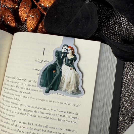 Rowena & Ambrose Halloween Creepy Couple Magnetic Bookmark