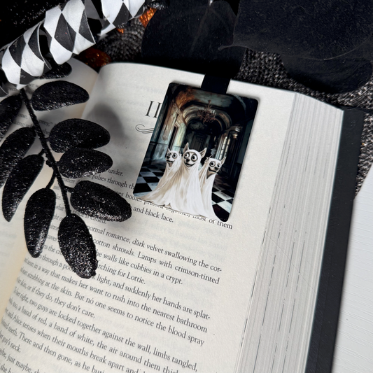 Three Amigos 'Scaredy-Cat' Animal Ghosts Halloween Magnetic Bookmark