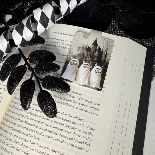 Curiosity-Killed-the-Cats 'Scaredy-Cat" Animal Ghosts Halloween Magnetic Bookmark