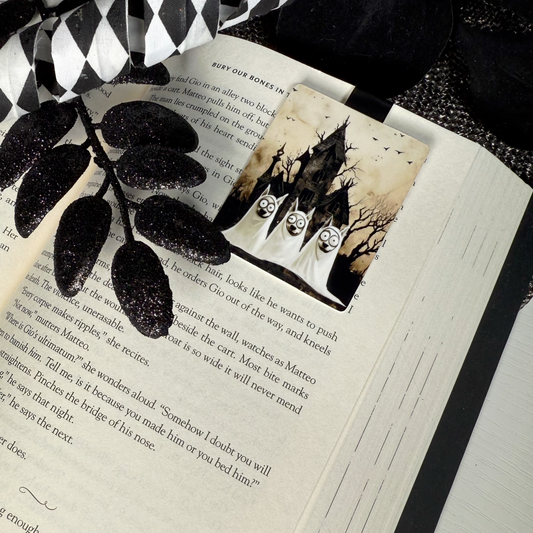 Jeezy, Creezy & Eddie 'Scaredy-Cat' Animal Ghosts Halloween Magnetic Bookmark