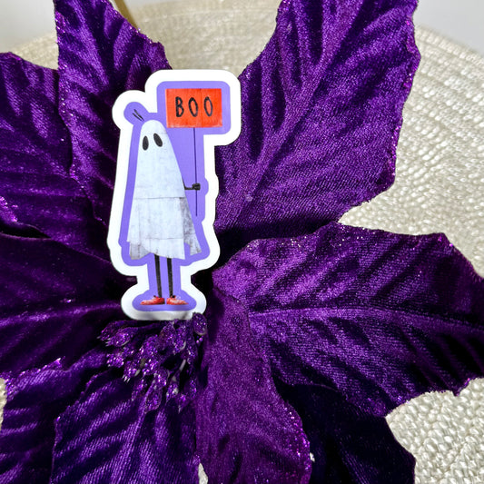 George the Ghost, 3" Cute Halloween Ghost Vinyl Sticker
