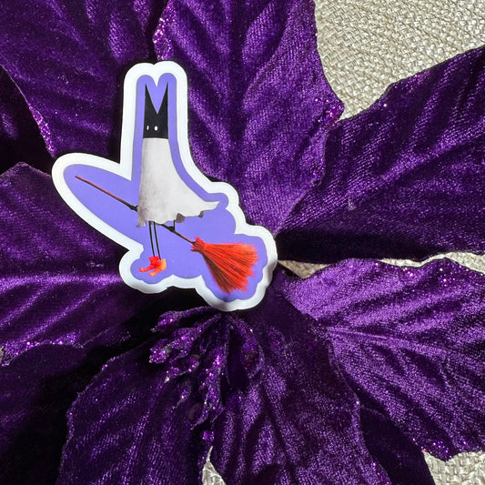 Bat-Ghost-To-The-Rescue, 3" Cute Halloween Ghost Vinyl Sticker