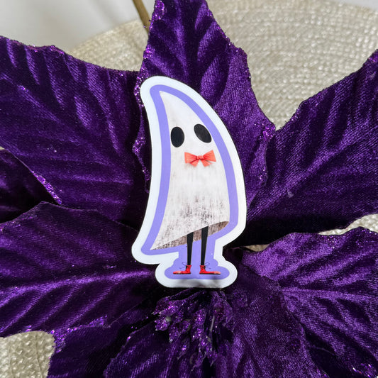 Frank the Ghost, 3" Cute Halloween Ghost Vinyl Sticker