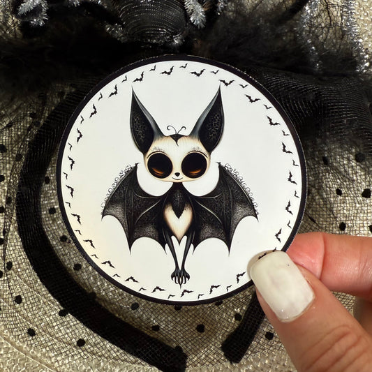 Barrett Bat, 3" Glossy/Pearlescent Halloween Goth Bat Sticker