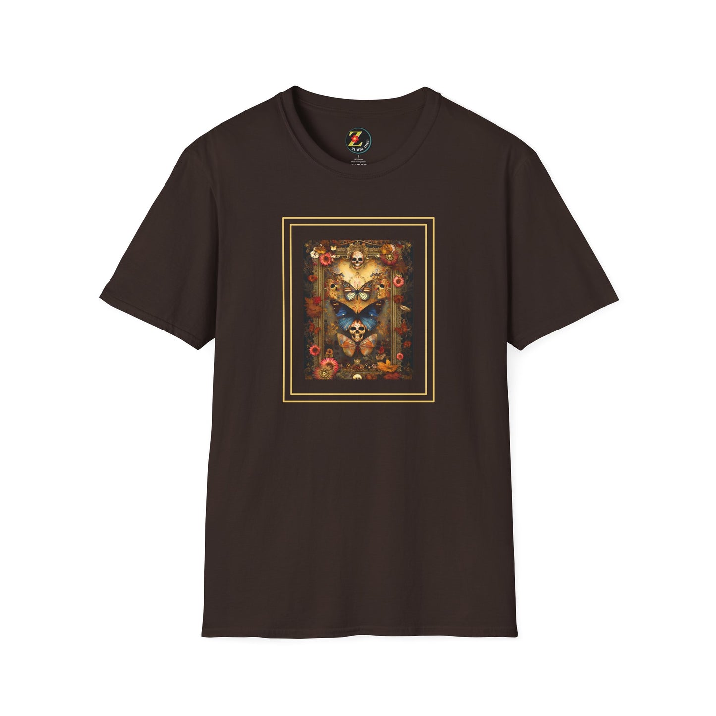 Day of the Dead/Halloween Skulls & Butterflies Artistic Tshirt