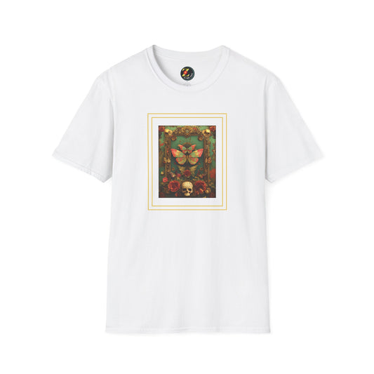 Butterfly, Roses & Skull Halloween/Day of the Dead Artistic Tshirt