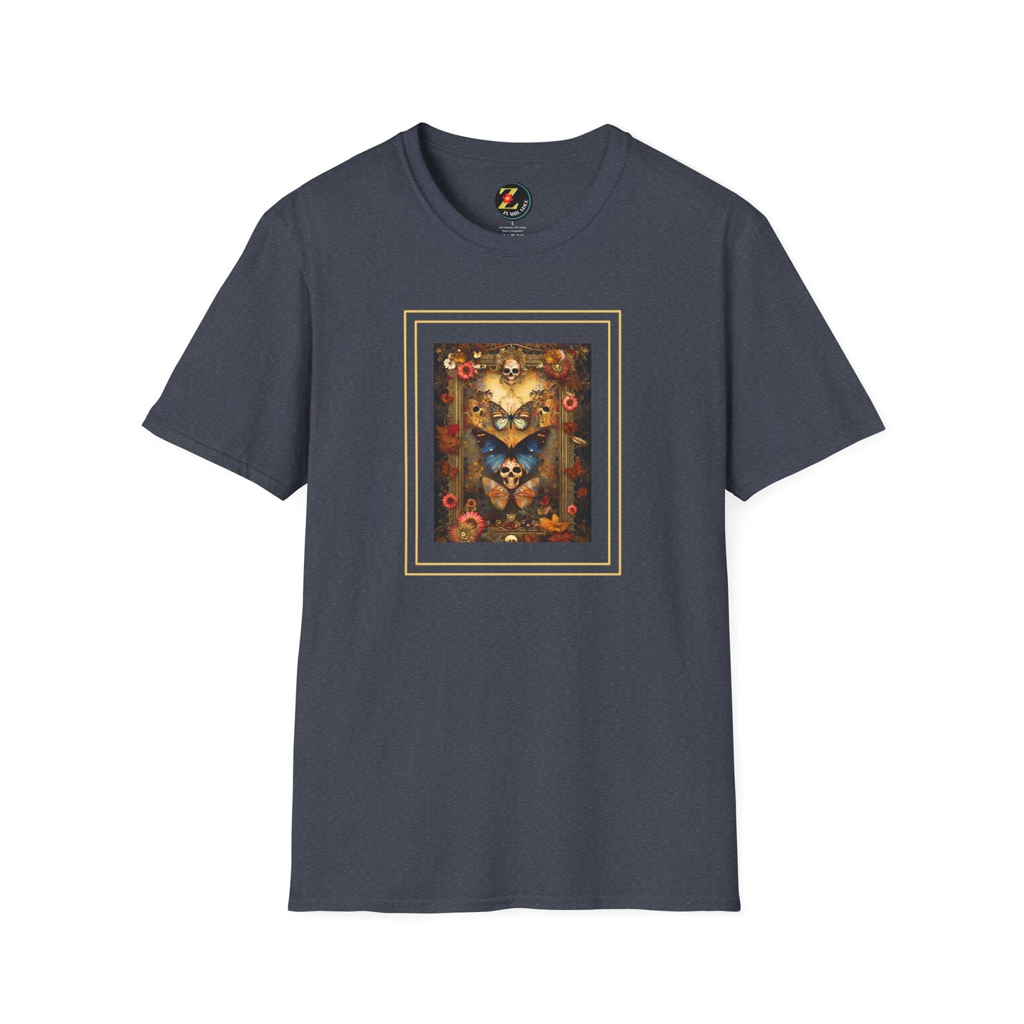 Day of the Dead/Halloween Skulls & Butterflies Artistic Tshirt