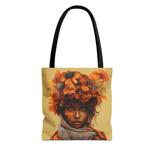 Makayla Fall-Themed Tote Bag (Mustard Yellow)