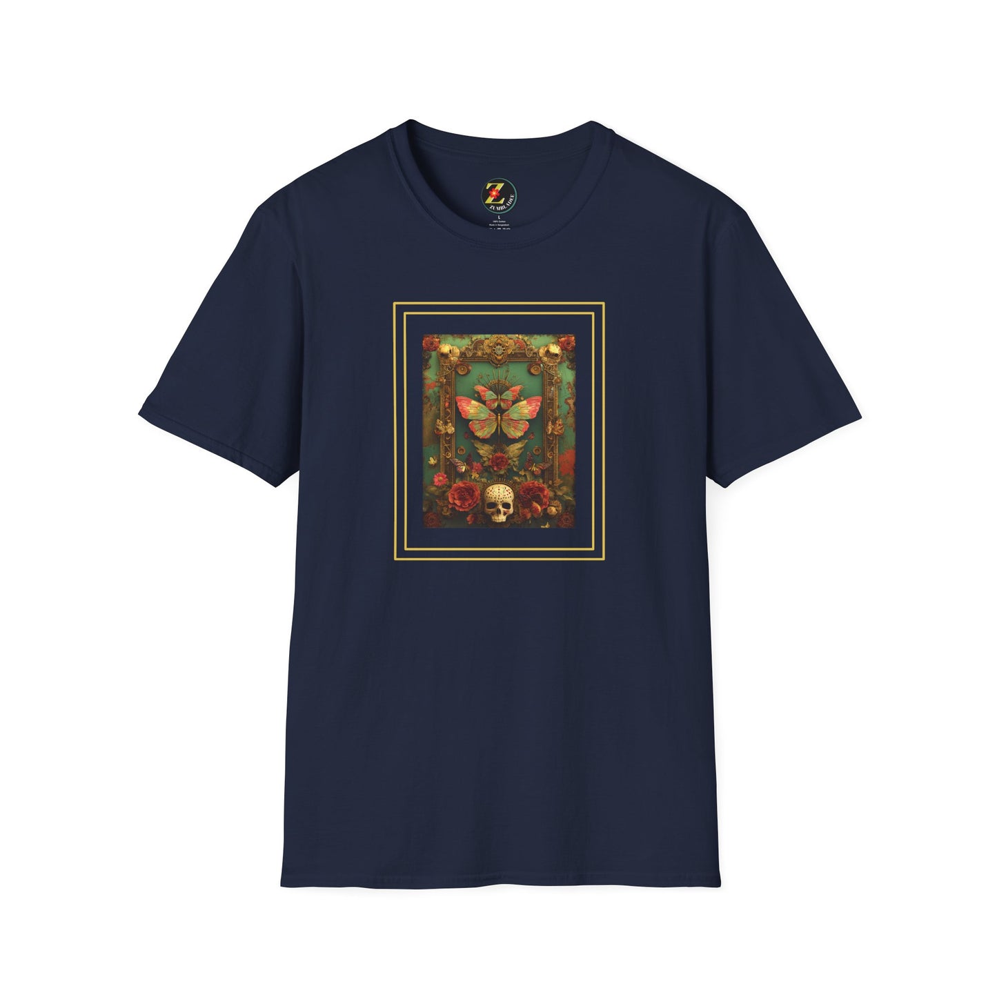 Butterfly, Roses & Skull Halloween/Day of the Dead Artistic Tshirt