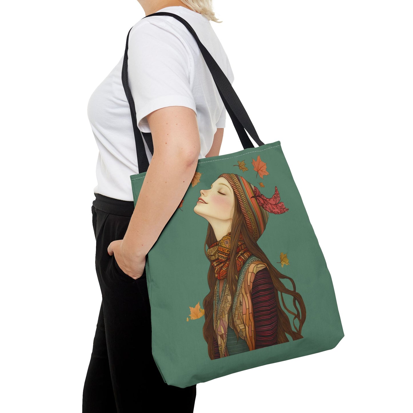 Olivia In The Leaves Tote (Green/Blue)