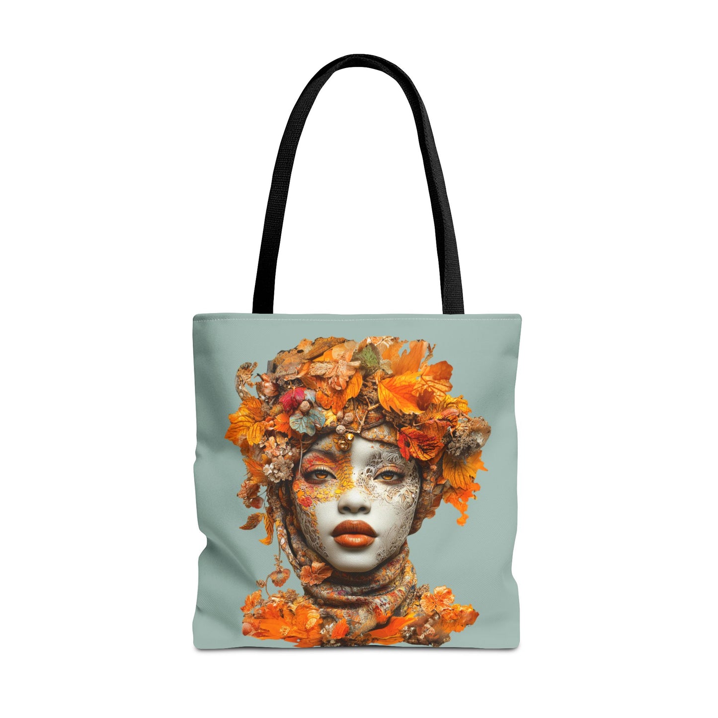 Aaliyah Fall-Themed Tote Bag (Powder Blue)
