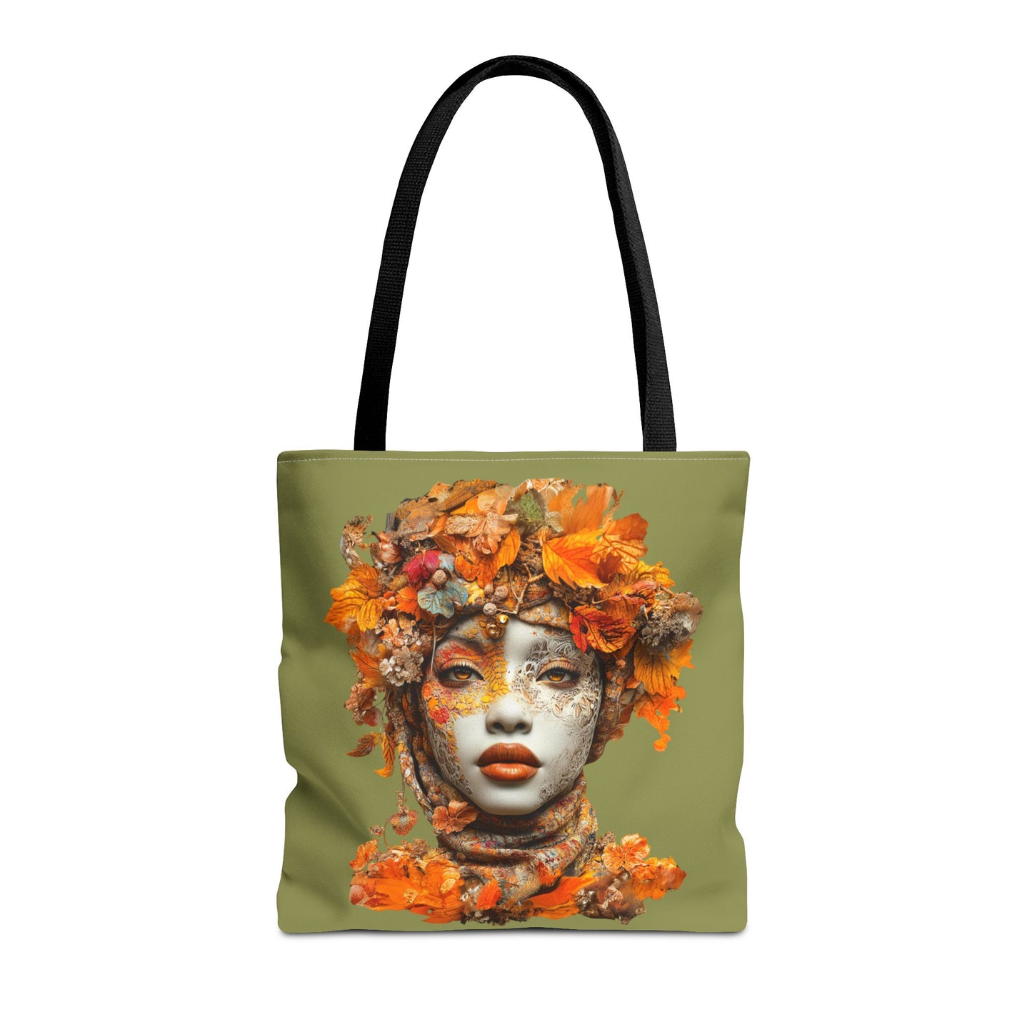Aaliyah Fall-Themed Tote Bag (Sage Green)