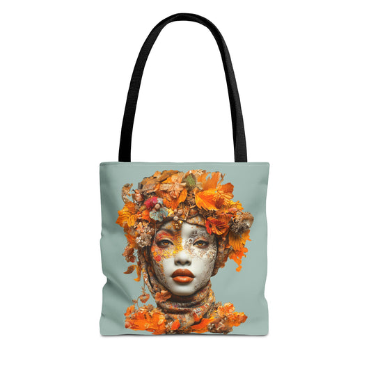 Aaliyah Fall-Themed Tote Bag (Powder Blue)