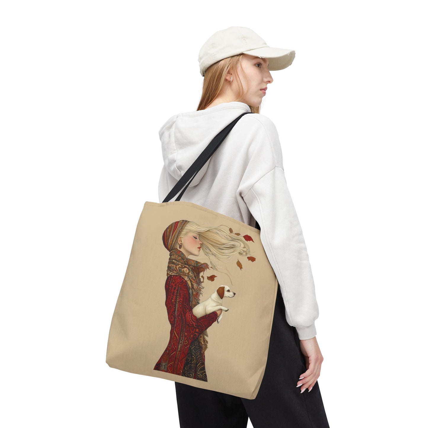 Amelia And Her Dog Tote (Khaki)