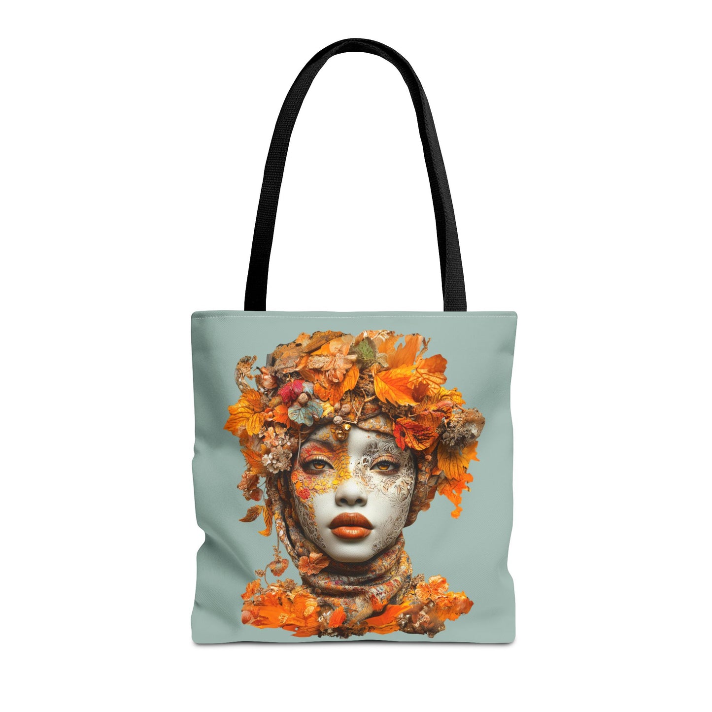 Aaliyah Fall-Themed Tote Bag (Powder Blue)