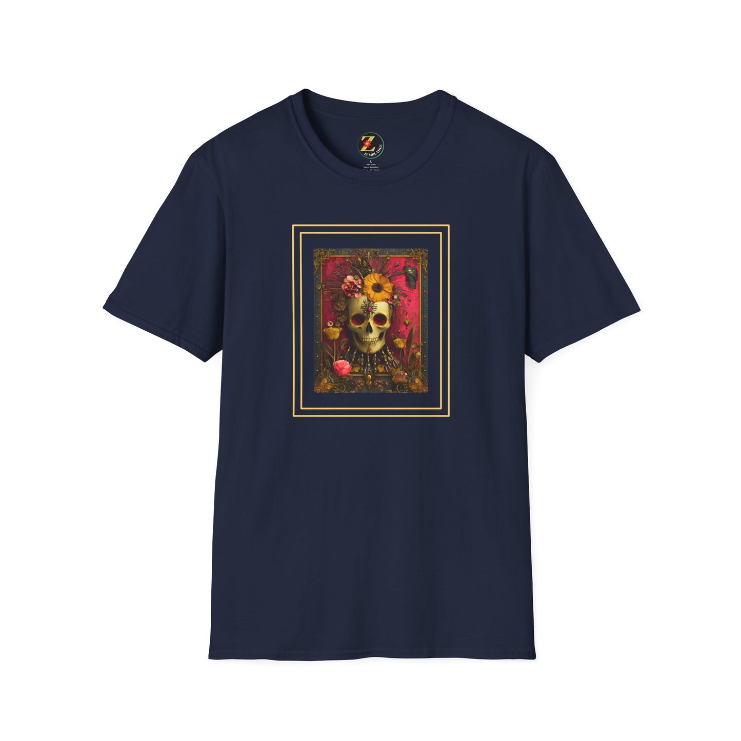 The Warrior Maiden Skull & Floral Halloween/Day of the Dead Artistic Tshirt