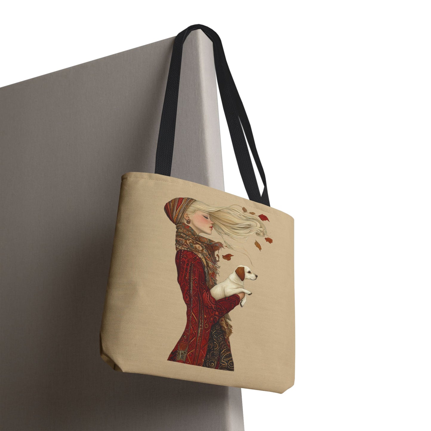 Amelia And Her Dog Tote (Khaki)