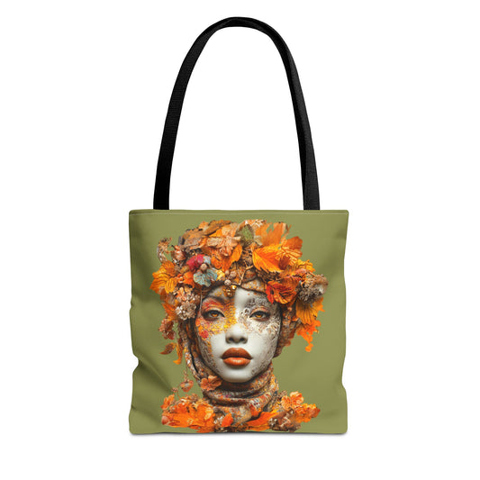 Aaliyah Fall-Themed Tote Bag (Sage Green)