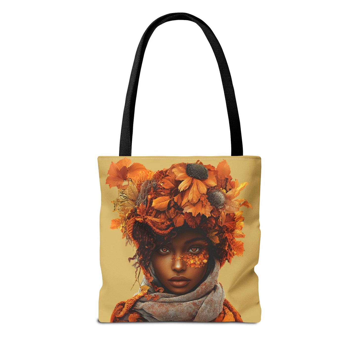 Makayla Fall-Themed Tote Bag (Mustard Yellow)