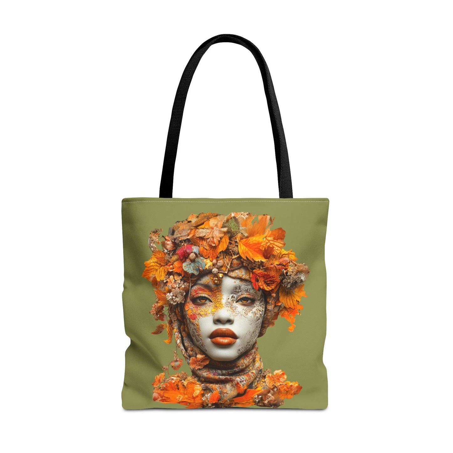 Aaliyah Fall-Themed Tote Bag (Sage Green)