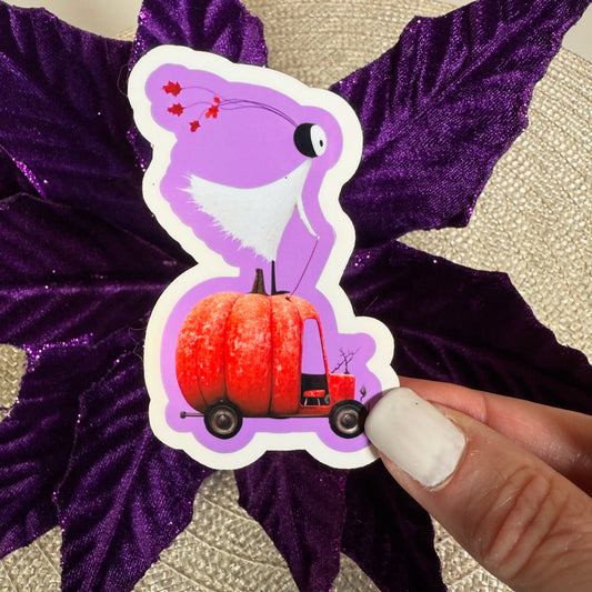 Gabby Ghost, 3" Cute Halloween Ghost Vinyl Sticker