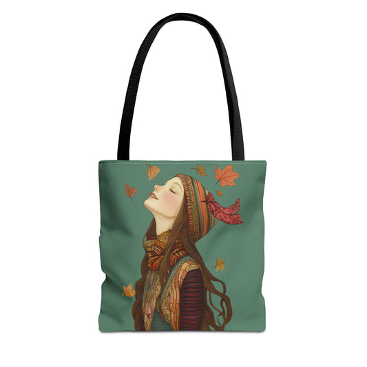 Olivia In The Leaves Tote (Green/Blue)