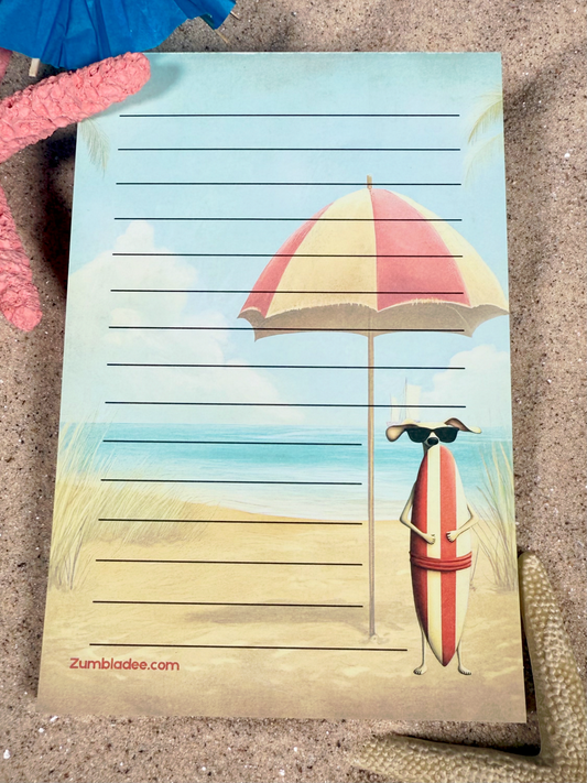 SLIM THE SURFER DOG NOTEPAD