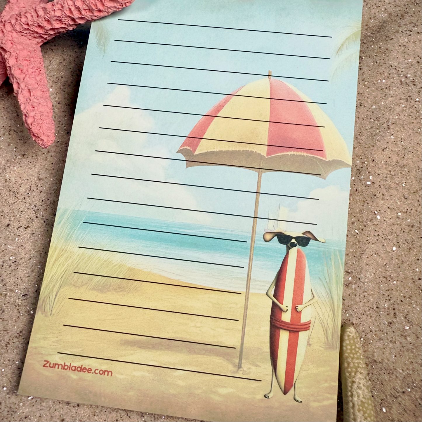 SLIM THE SURFER DOG NOTEPAD