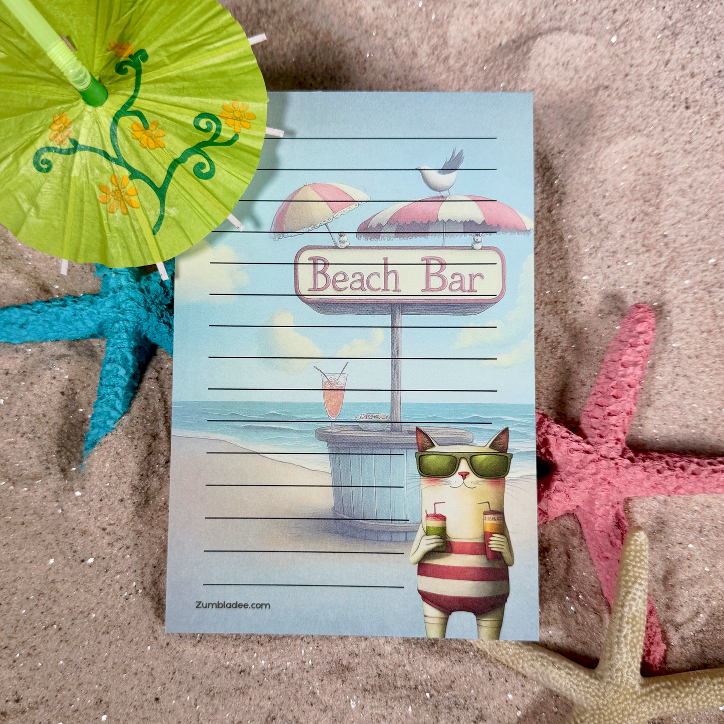 LOUIE AT THE BEACH BAR Notepad