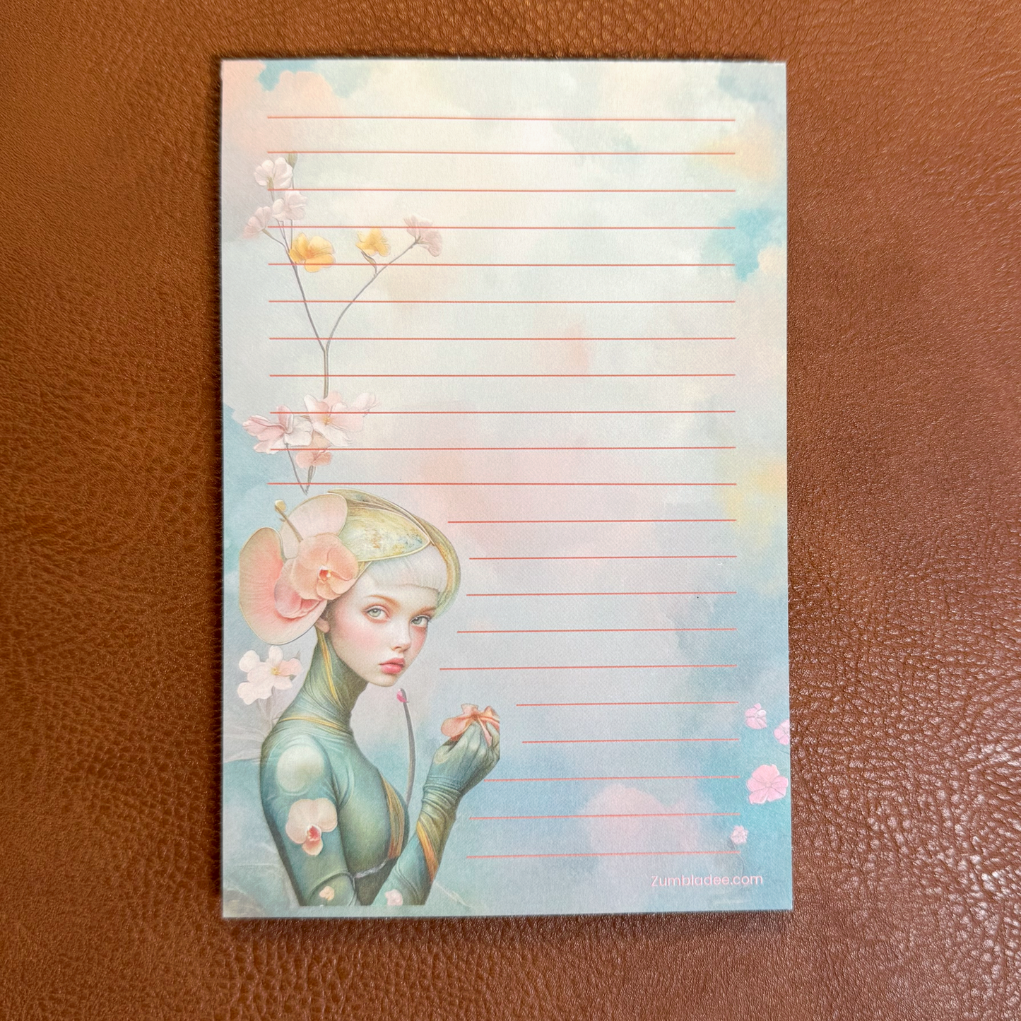 SKYLAR WITH FLOWERS Notepad (4x6)