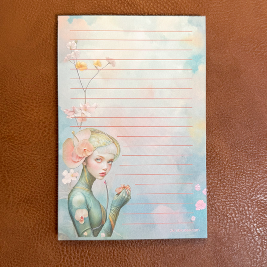 SKYLAR WITH FLOWERS Notepad (4x6)