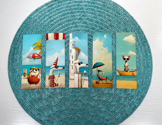 Set of 5 for $14 - Dog Days of Summer Traditional Bookmarks