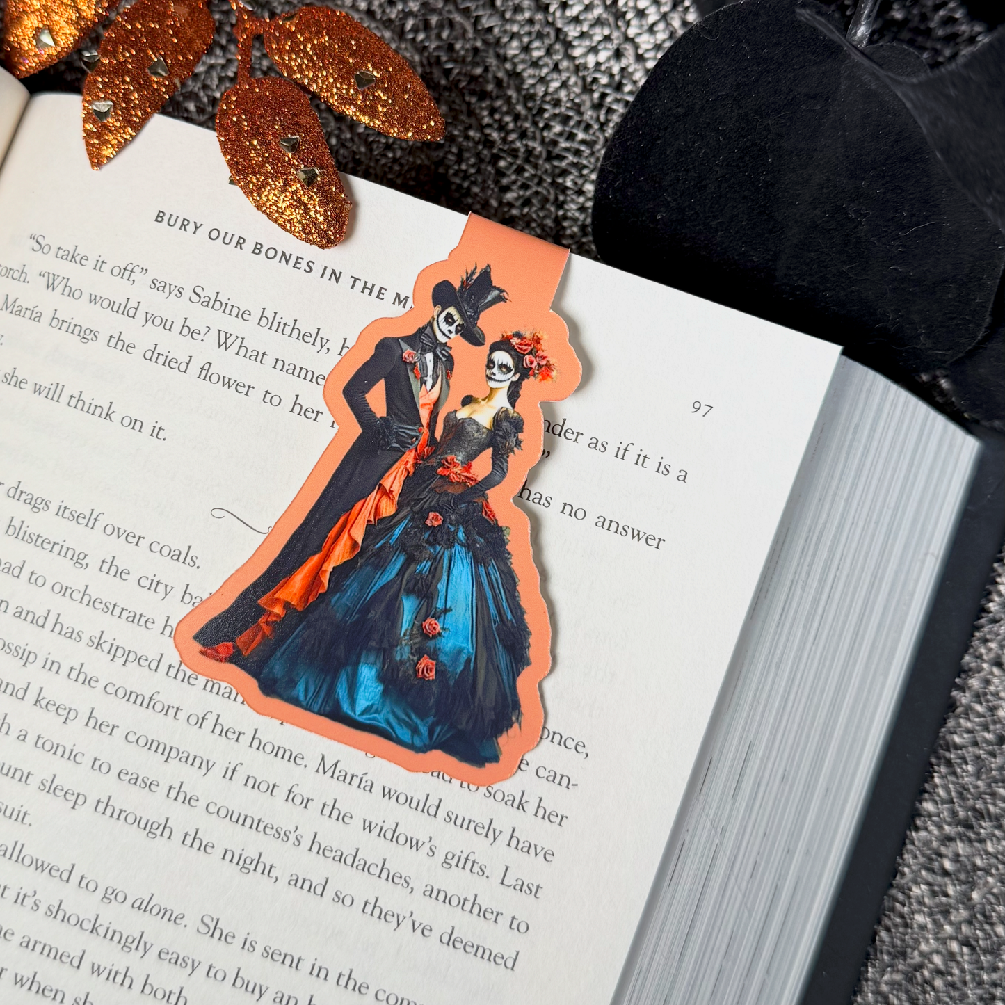 Orion & Salome Halloween Creepy Couple Magnetic Bookmark