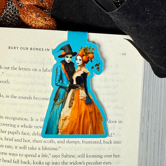 Bellatrix & Caius Halloween Creepy Couple Magnetic Bookmark