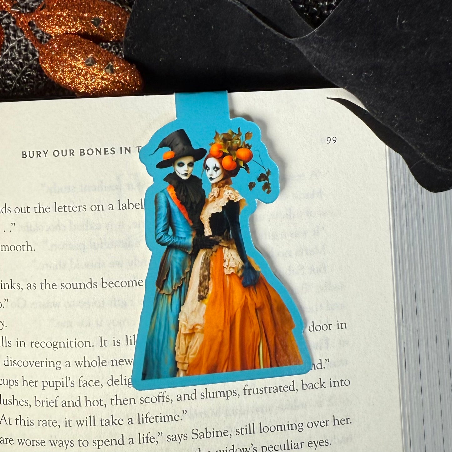 Bellatrix & Caius Halloween Creepy Couple Magnetic Bookmark