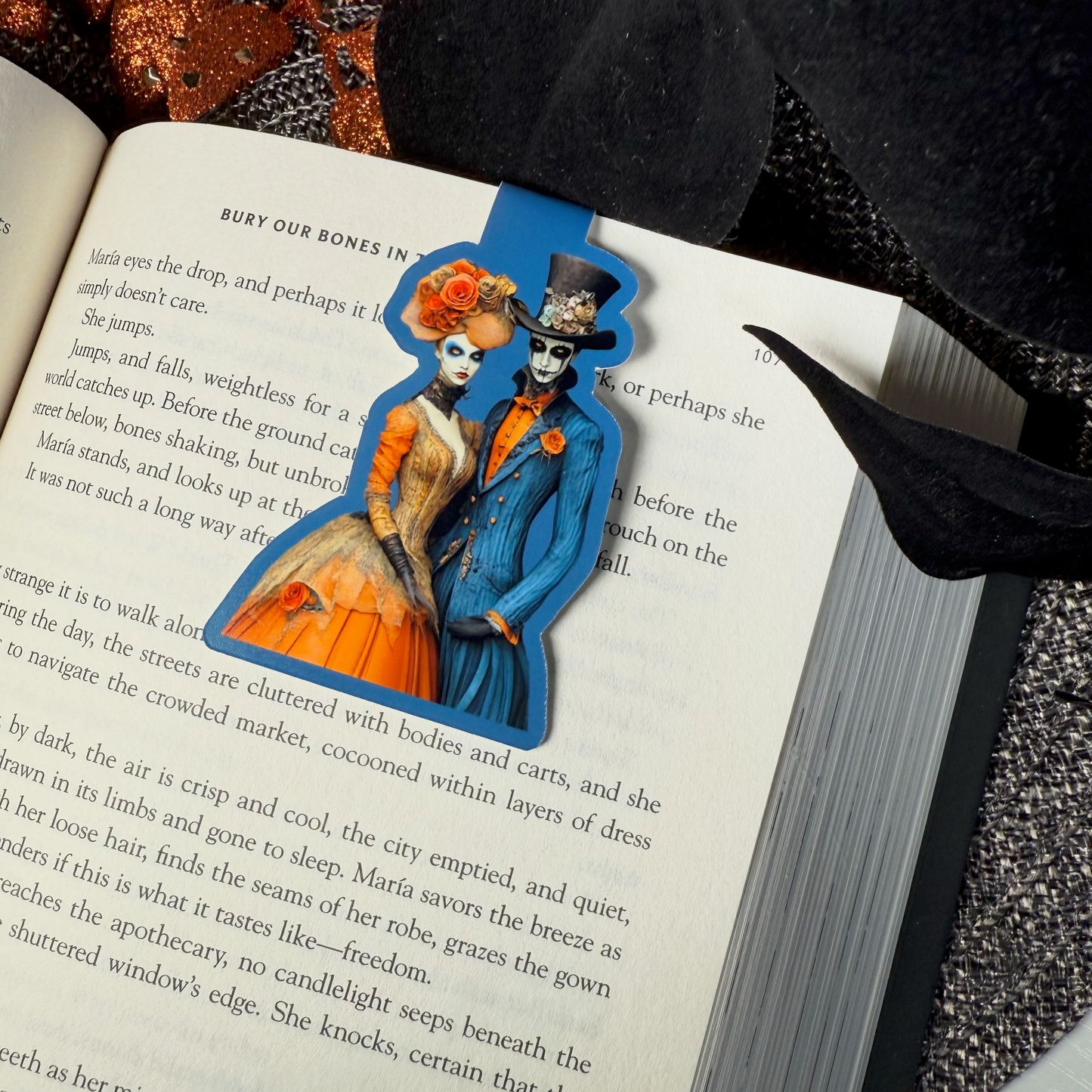 Lilura & Bastian Halloween Creepy Couples Magnetic Bookmark